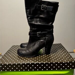 Kelly and Katie Women's Black Leather Boots